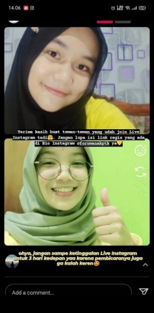 LIVE IG : NGOBROL ASIK SANTAI SERU BERSAMA ANAK MILENIAL AKTIF DAN BERPRESTASI 